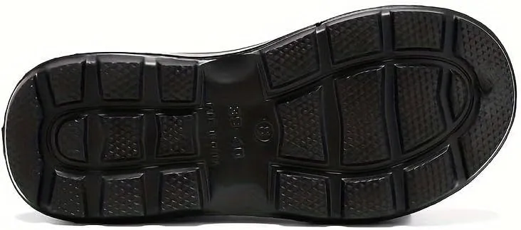 Men's Solid Closed Toe EVA Shoes - Oil Proof Non-Slip Slip On Chef Shoes for Kitchen, Hospital and More