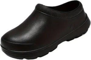 Men's Solid Closed Toe EVA Shoes - Oil Proof Non-Slip Slip On Chef Shoes for Kitchen, Hospital and More