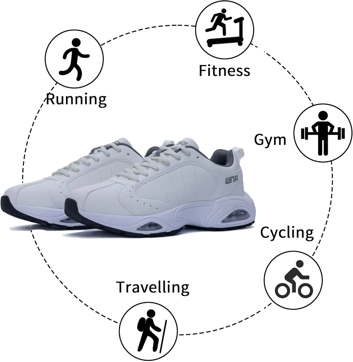Mens Tennis Running Shoes Air Athletic Comfortable Walking Shoes Gym Jogging Workout Breathable Fashion Sneaker Size US 7-13