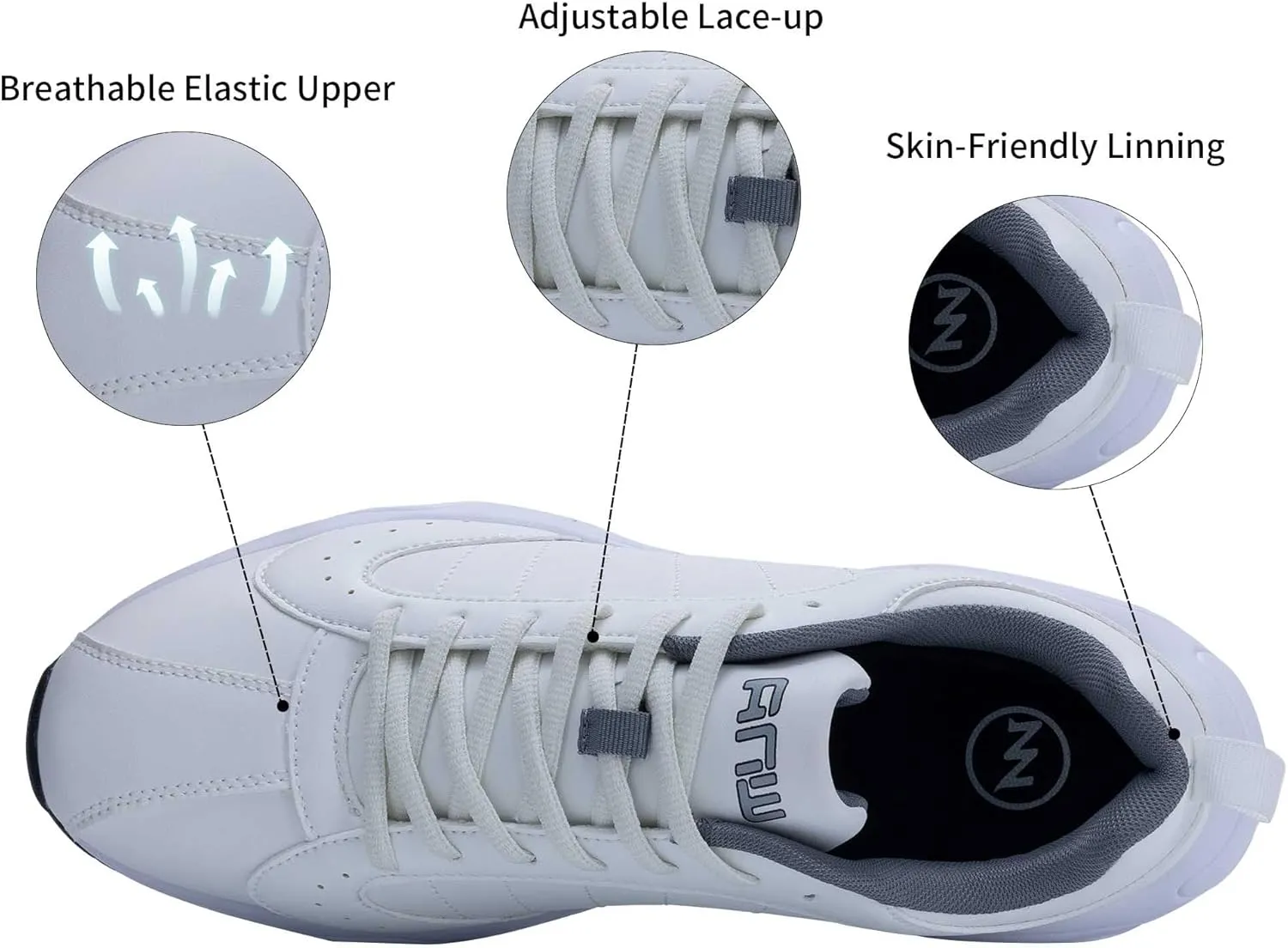 Mens Tennis Running Shoes Air Athletic Comfortable Walking Shoes Gym Jogging Workout Breathable Fashion Sneaker Size US 7-13