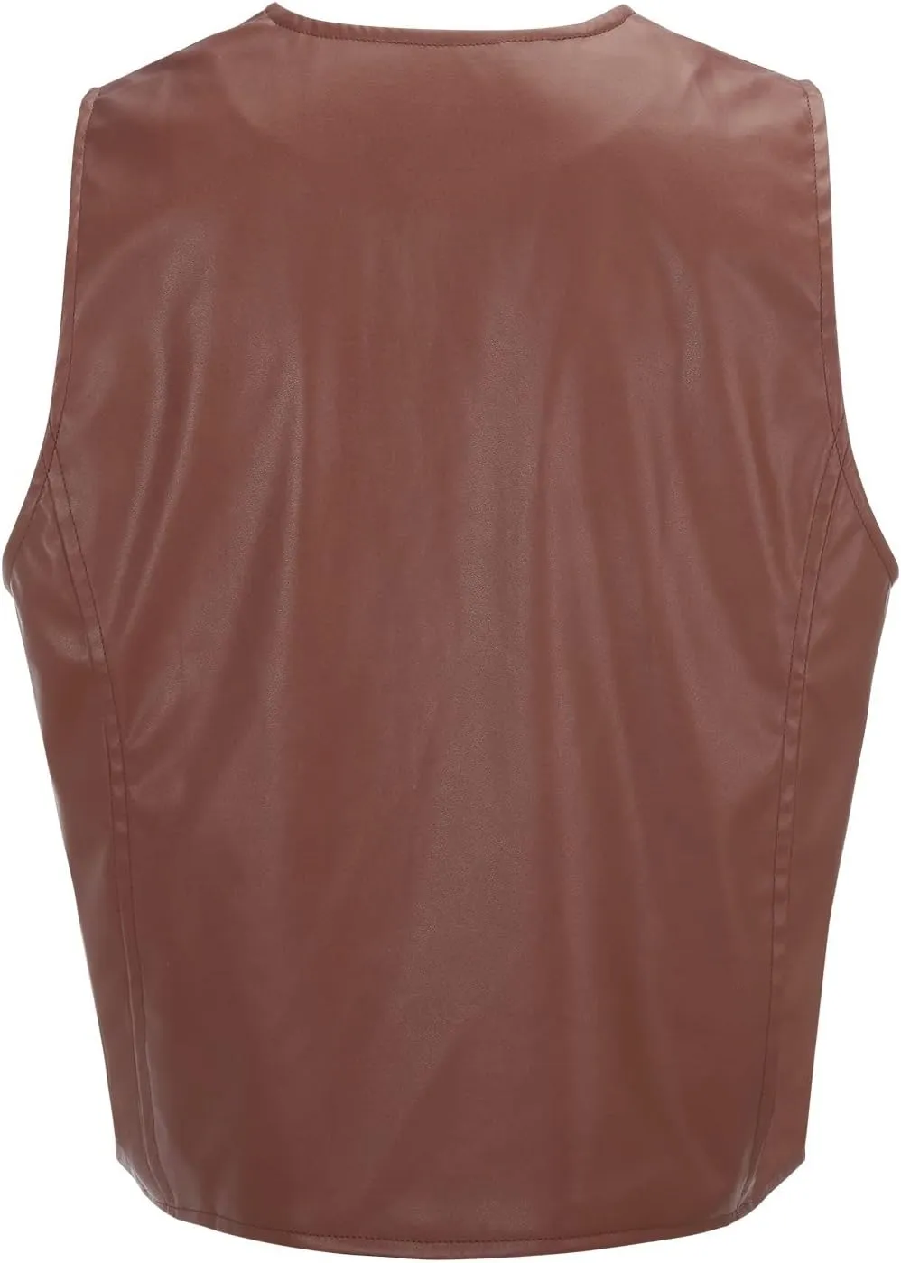 Mens Vests Leather V Neck Pocket Retro Color Vest Blouse With Button Purple Vest Brown Vest Men Black Mens Dress