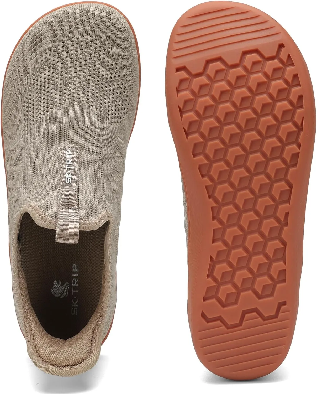 Men's Wide Slip On Minimalist Barefoot Walking Shoes Cross-Trainer Sneaker Lightweight Breathable Trail Running