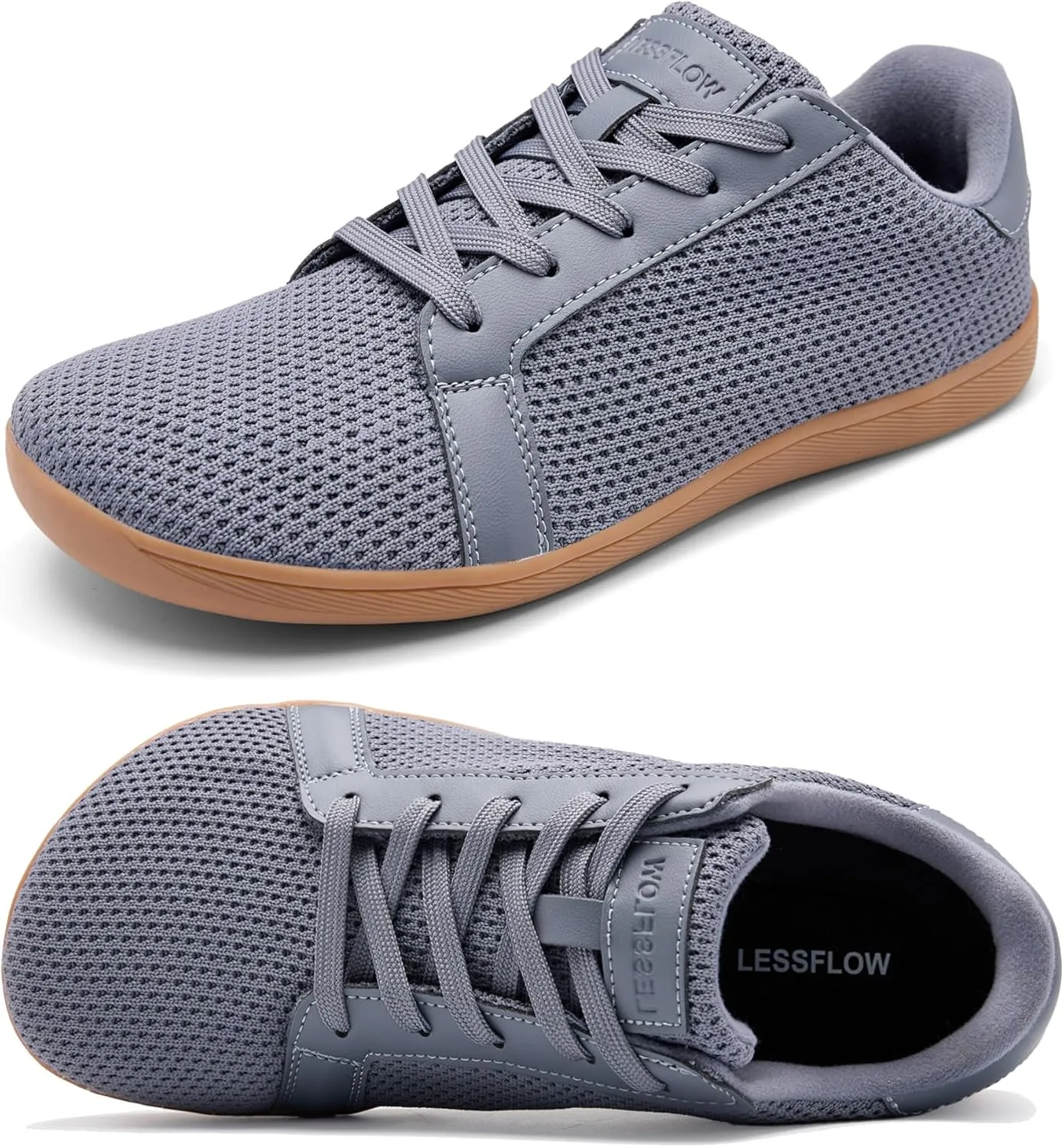 Men's Wide Walking Shoes Barefoot Sneakers Minimalist Running Shoes Zero Drop Sole Trainer Breathable Casual Athletic Shoe