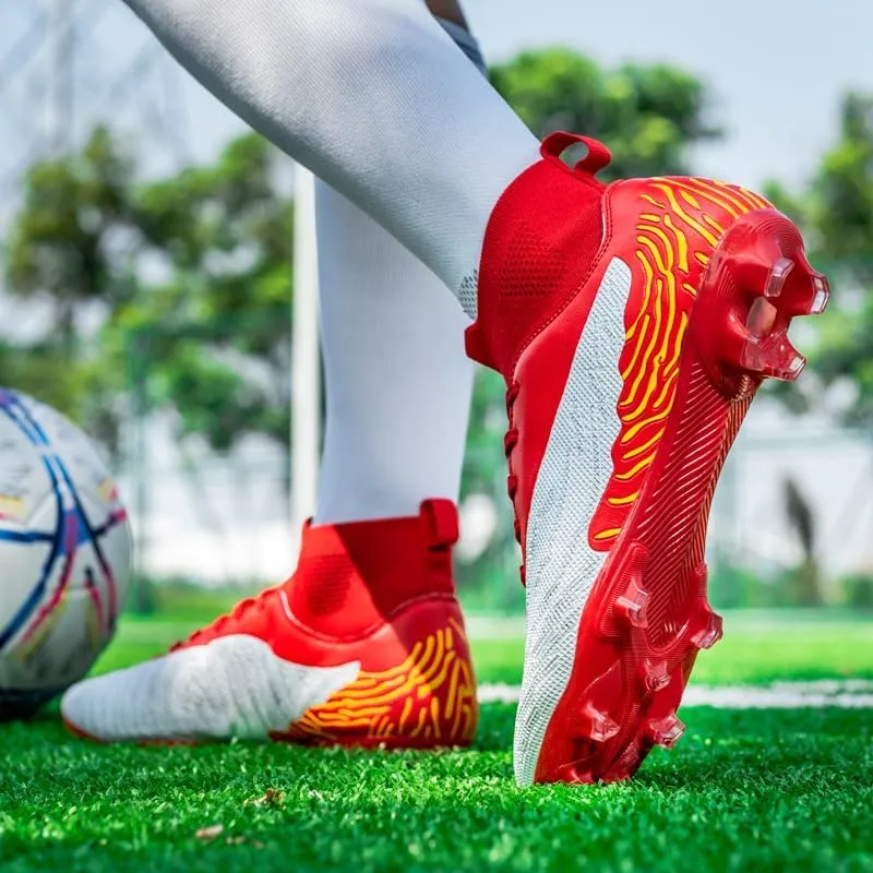 Men's Womens Turf Trainer Soccer Sport Flexible Athletic Lace Up Light Weight Outdoor Cleats Football Soccer Shoes