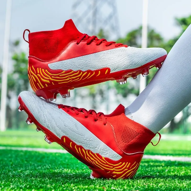 Men's Womens Turf Trainer Soccer Sport Flexible Athletic Lace Up Light Weight Outdoor Cleats Football Soccer Shoes