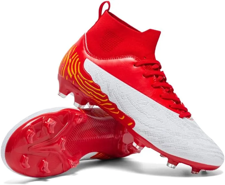 Men's Womens Turf Trainer Soccer Sport Flexible Athletic Lace Up Light Weight Outdoor Cleats Football Soccer Shoes