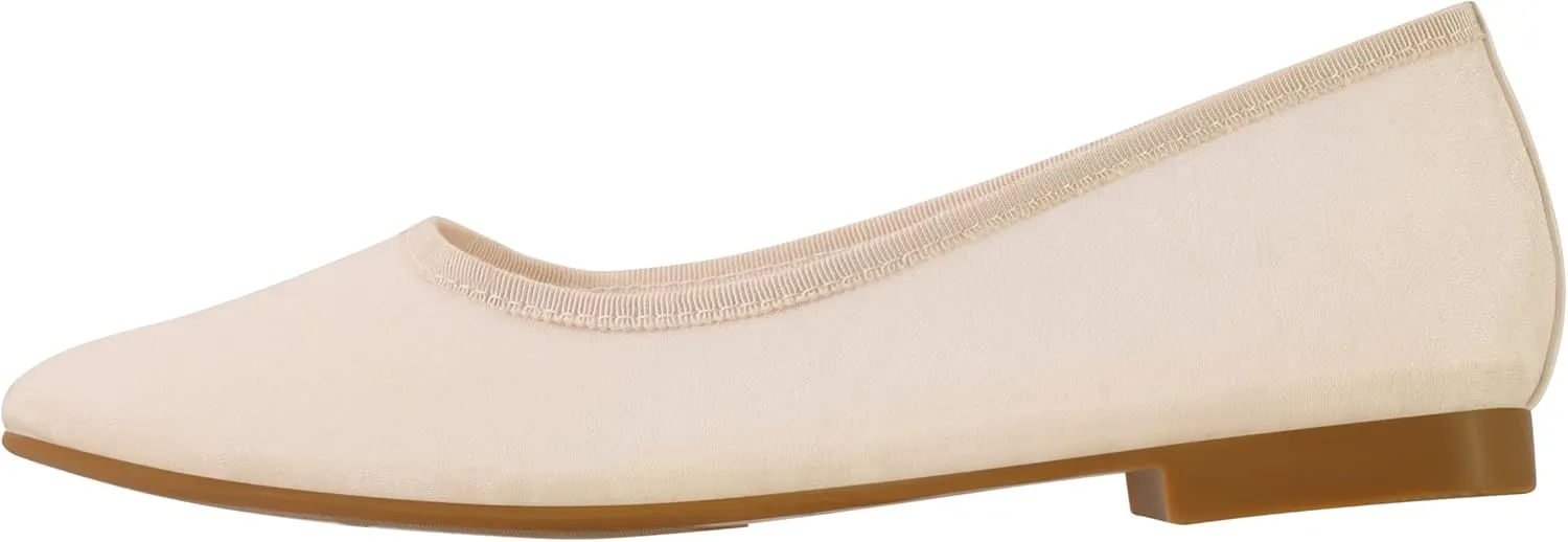 Mesh Ballet Flats for Women Round Toe Slip on Bling Casual Low Heel Comfortable Office Ballerina Flat Shoes