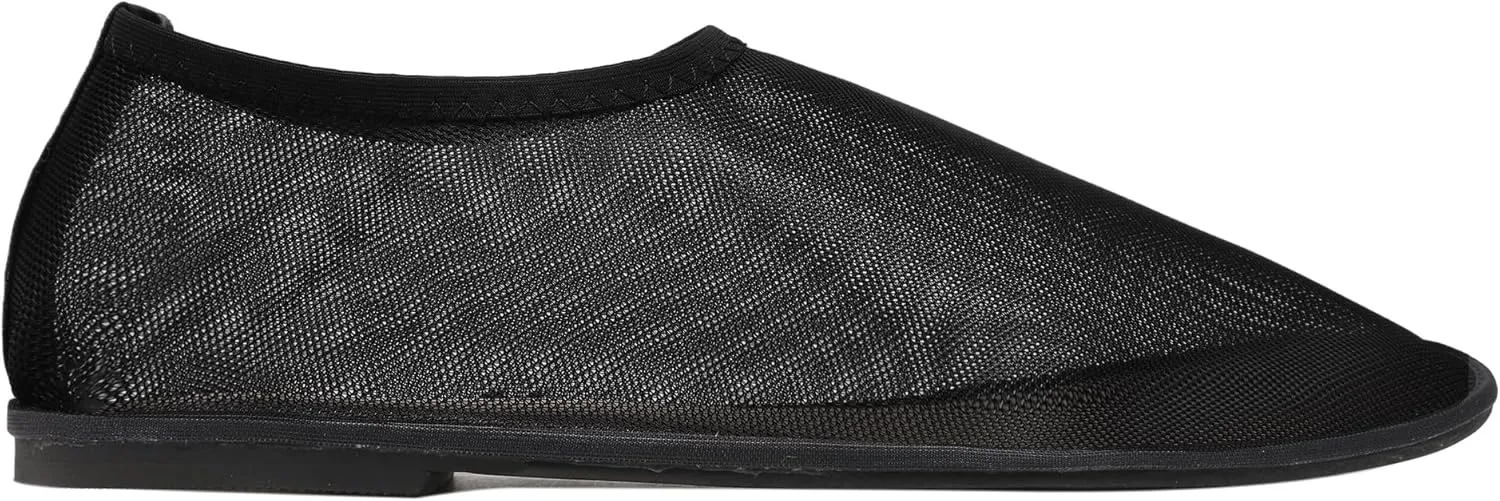 Mesh Sock Ballet Flats for Women Nylon Tulle Slip on Mary Jane Flats Sheer Comfortable Casual Dress Ballerina Shoes