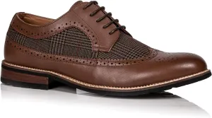Metrocharm MC315 Men's Wing Tip Lace Up Oxford Shoe