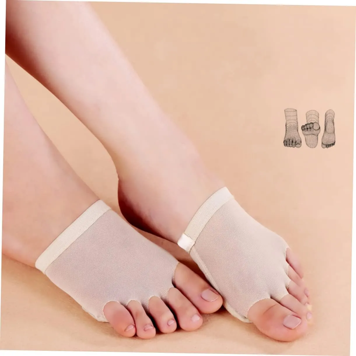 Milisten 1 Pair Lyrical Shoes Foot Thong Dance Forefoot Cushion Ballet Dance Toe Pad Ballet Foot Dance Toe Thong