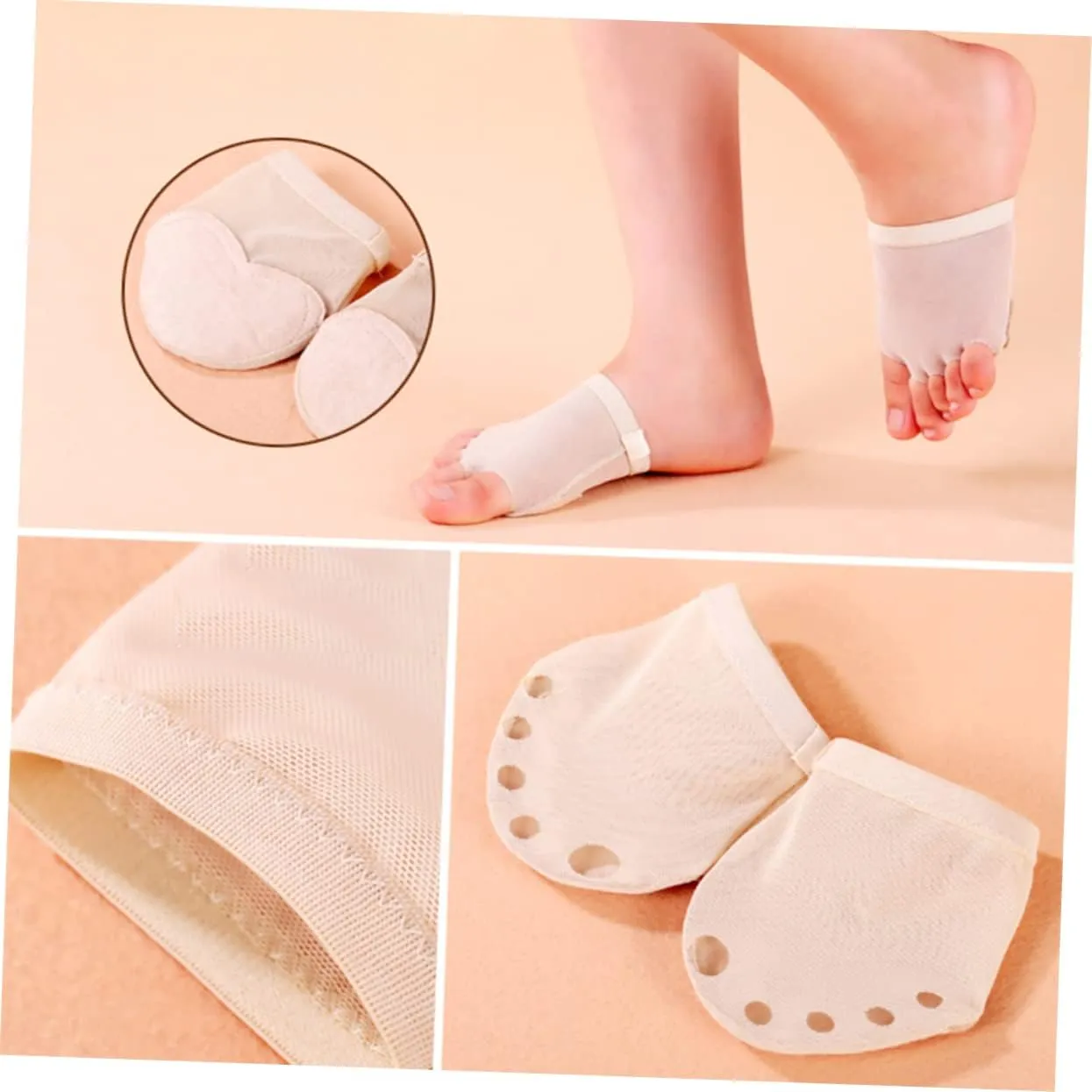 Milisten 1 Pair Lyrical Shoes Foot Thong Dance Forefoot Cushion Ballet Dance Toe Pad Ballet Foot Dance Toe Thong