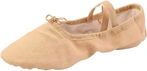 missfiona Women Canvas Ballet Slippers Dance Shoes Adult Practice Yoga Flat Belly Shoes