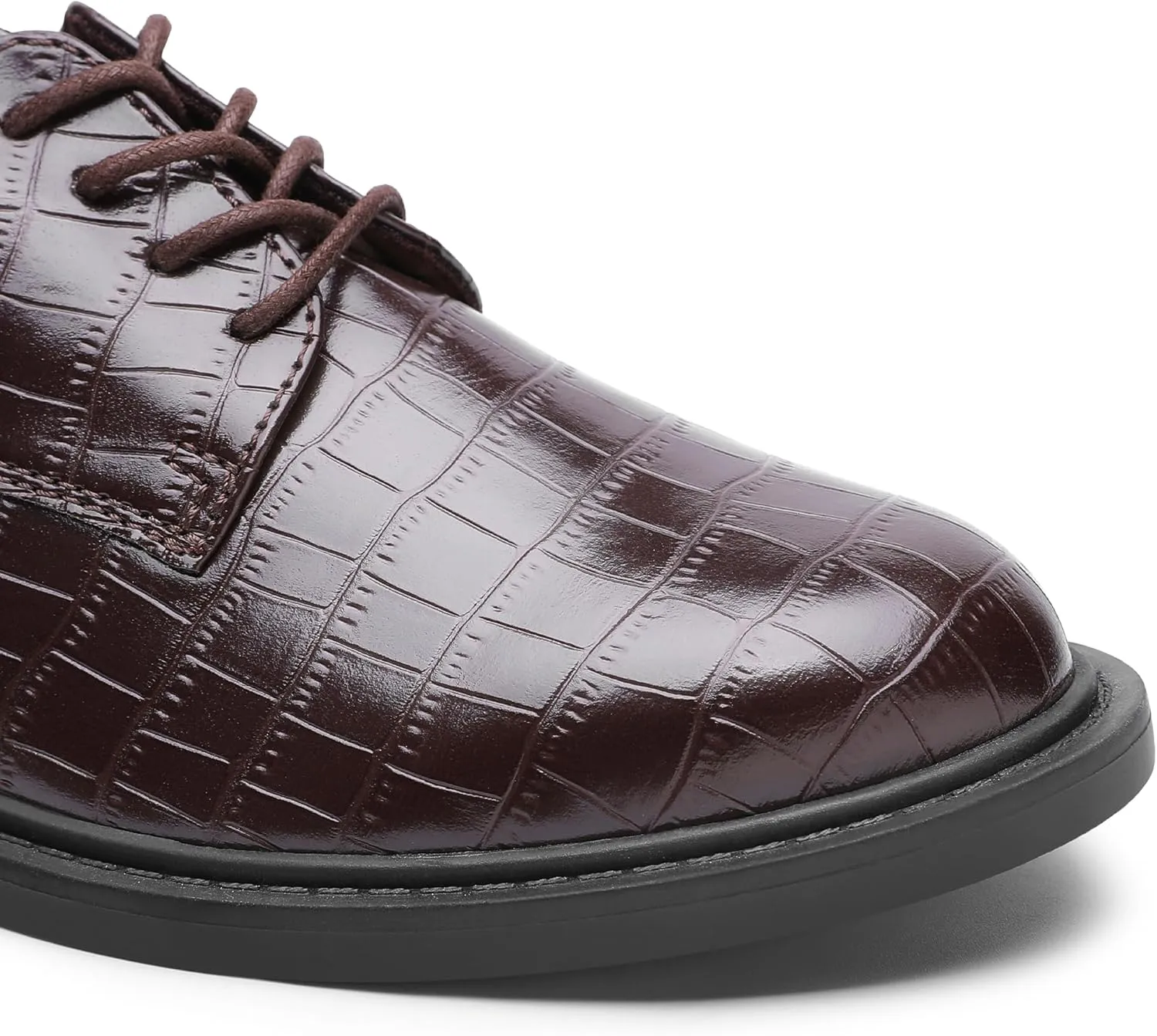MIXIN Women's Oxfords Alligator Printed Wingtip Lace Up Business Formal Dress Shoes