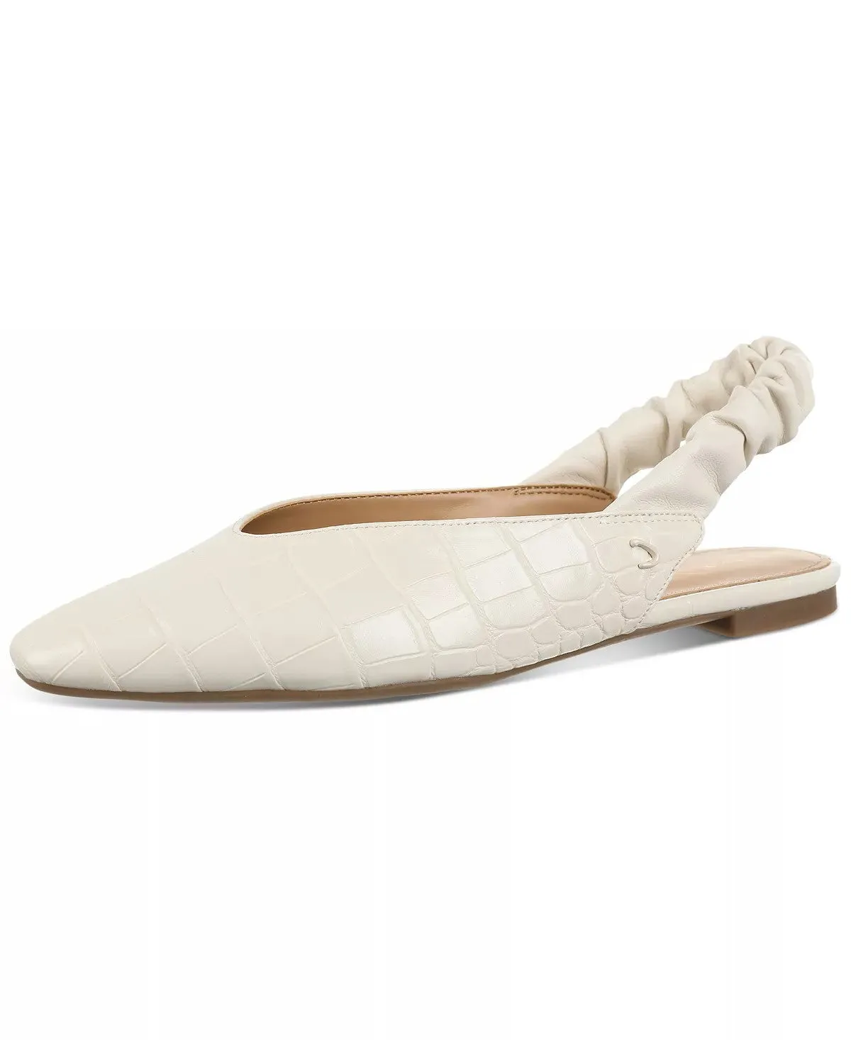 Modern Sam Toe Secure platform Omina Top choice Strap Flat Slingback by Ivory Pointed Circus Edelman Ballet