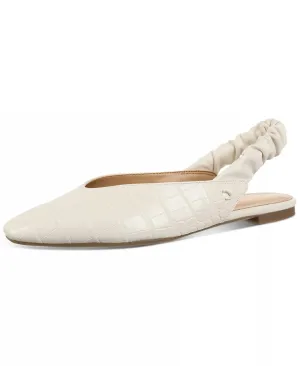 Modern Sam Toe Secure platform Omina Top choice Strap Flat Slingback by Ivory Pointed Circus Edelman Ballet