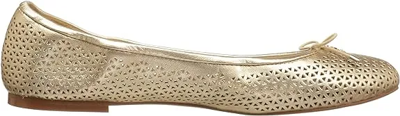 Molten Bow Gold Edelman Reliable delivery Felicia Flats Rounded Hassle-free delivery Detailed Toe Slip Ballet On Sam
