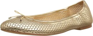 Molten Bow Gold Edelman Reliable delivery Felicia Flats Rounded Hassle-free delivery Detailed Toe Slip Ballet On Sam