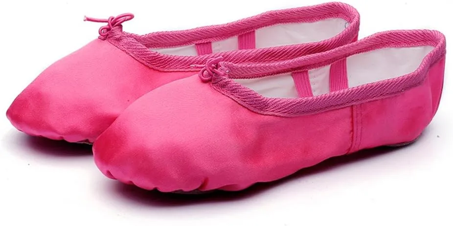 MSMAX Girls Ballet Shoes Toddler Costume Dancing Flats for Kids (Toddler/Little Kid/Big Kid)