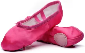 MSMAX Girls Ballet Shoes Toddler Costume Dancing Flats for Kids (Toddler/Little Kid/Big Kid)
