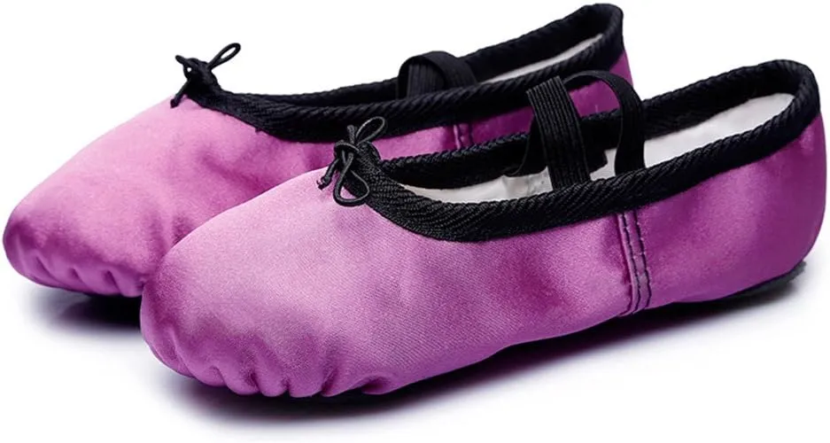 MSMAX Girls Ballet Shoes Toddler Costume Dancing Flats for Kids (Toddler/Little Kid/Big Kid)