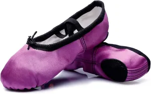 MSMAX Girls Ballet Shoes Toddler Costume Dancing Flats for Kids (Toddler/Little Kid/Big Kid)