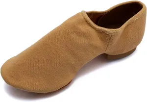 MSMAX Jazz Shoes for Women Stretchy Canvas Kids Training Cheering Dance Sneakers