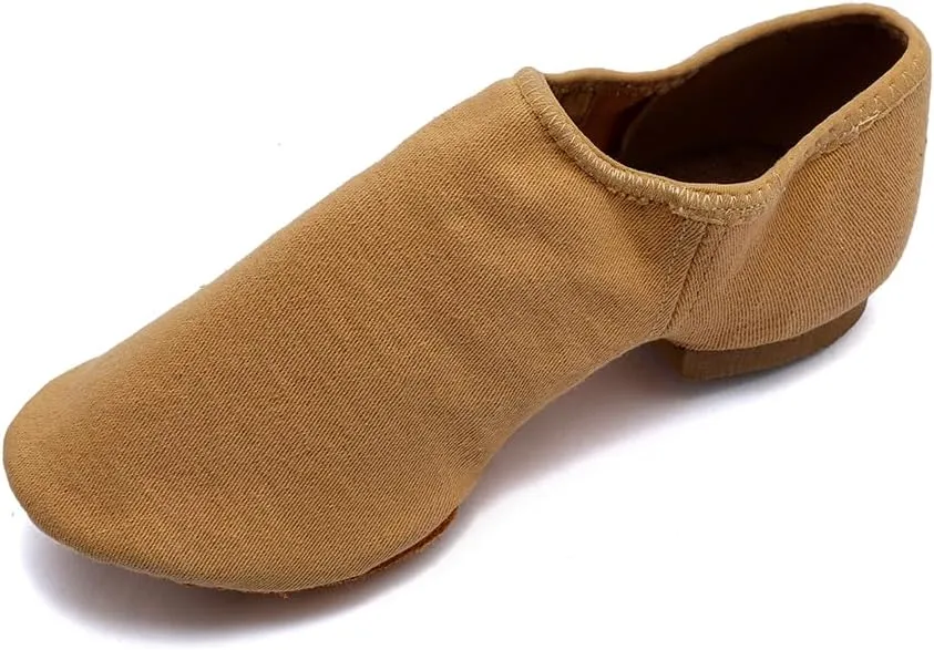 MSMAX Jazz Shoes for Women Stretchy Canvas Kids Training Cheering Dance Sneakers