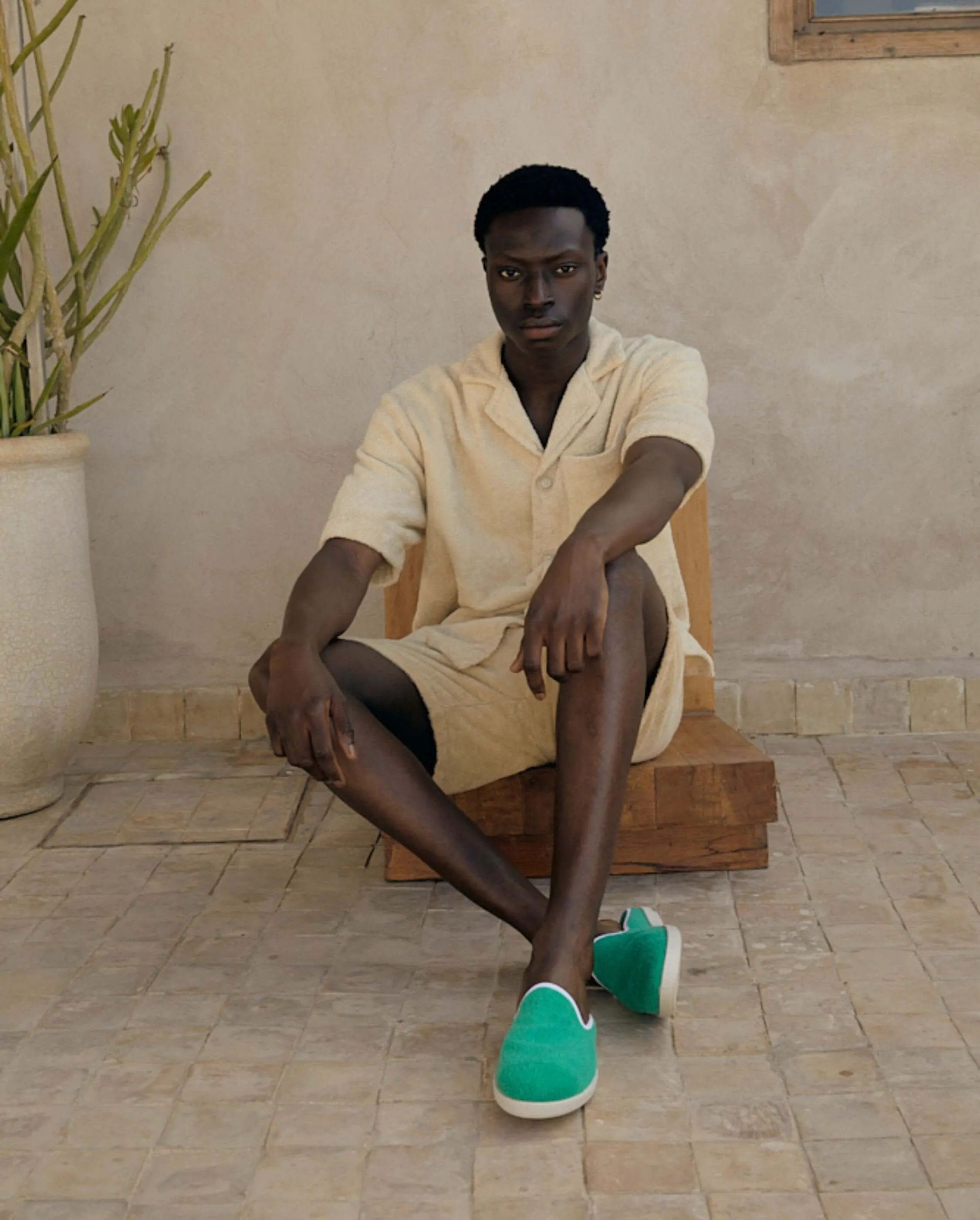 Mule homme éponge, menthe
