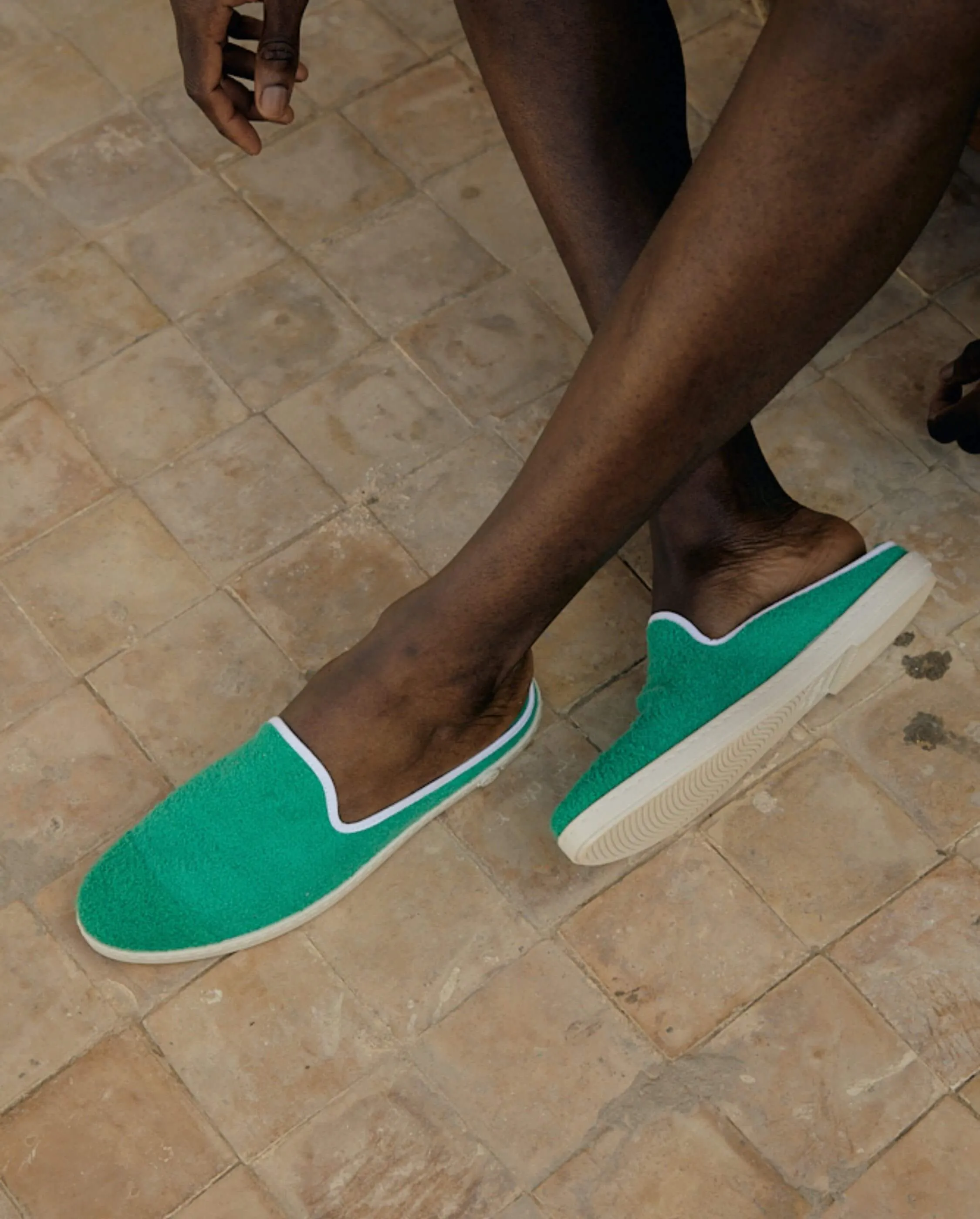 Mule homme éponge, menthe