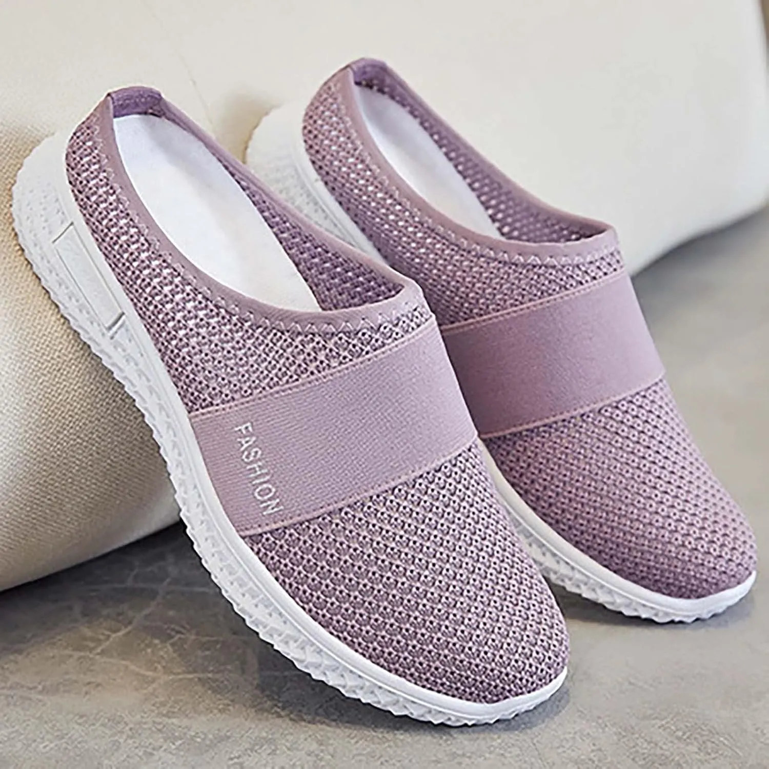 Mules for Women 2025 Backless Walking Sneakers Running Shoes for Women Slip On Dress Casual Shoes Slip On Sneakers Brown Tennis Shoe Trainers Shoe