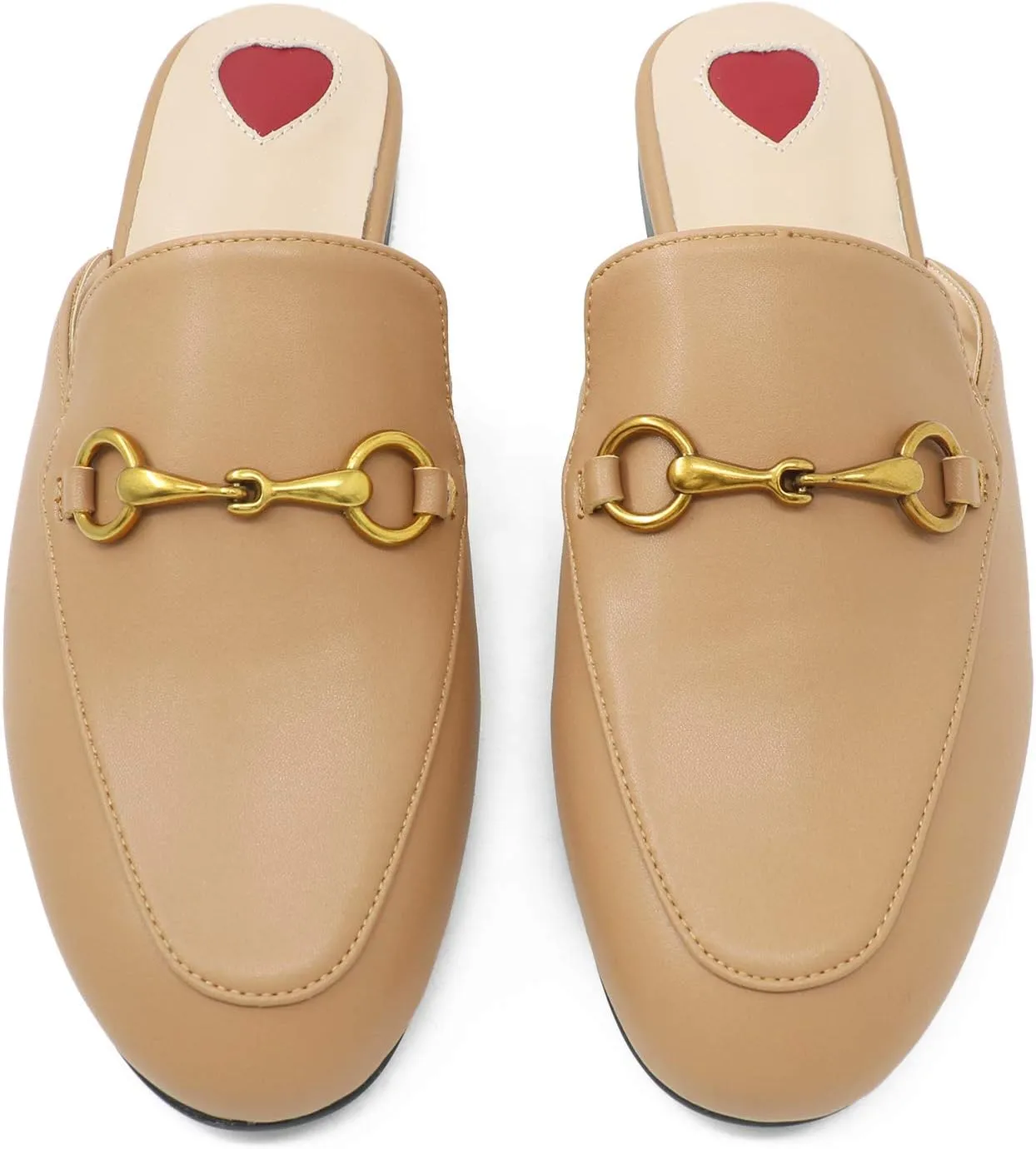 Mules for Women, Round Toe Backless Slip On Mule Flats Loafers Backless Faux Fur Slides Mules Shoes