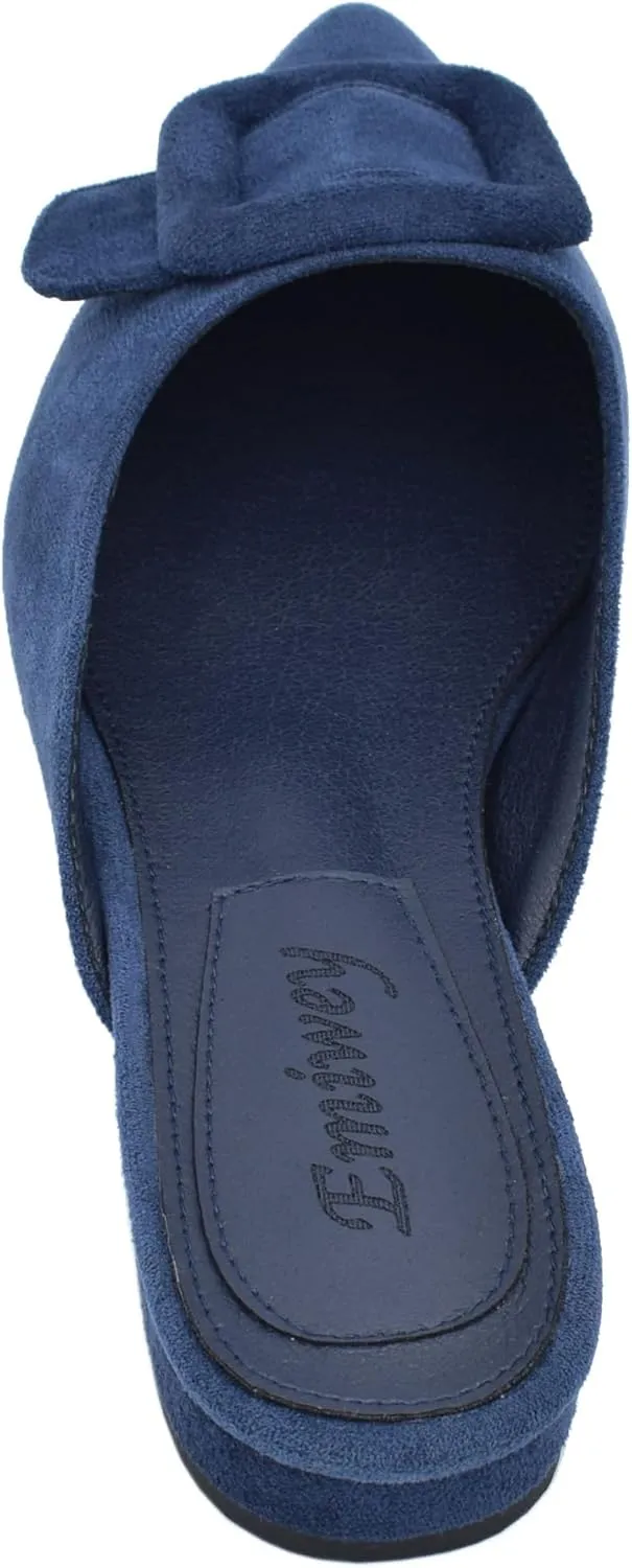 Mules for Women,Slingback Buckle Flat Mules Pointed Toe Slide Shoes