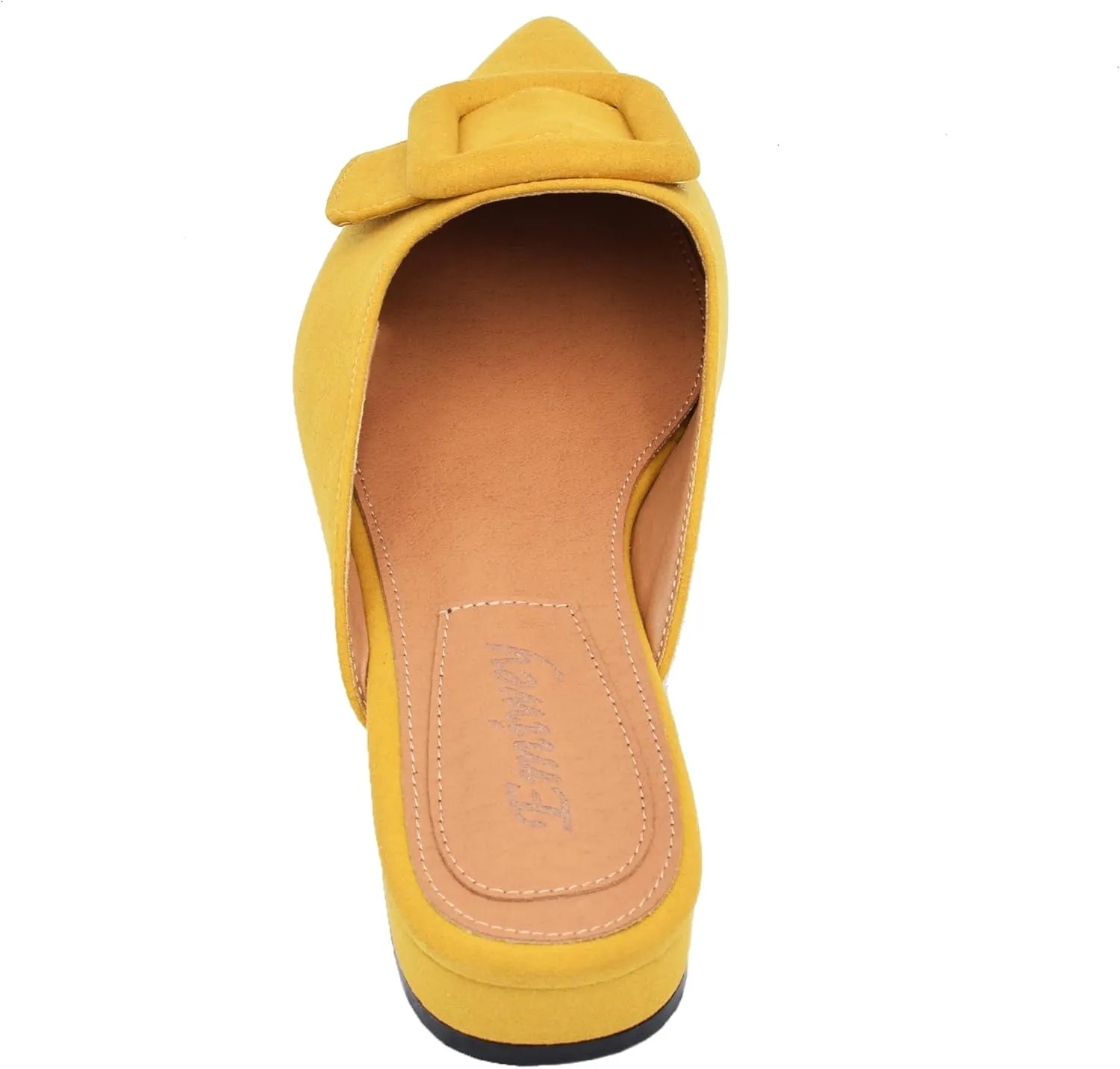 Mules for Women,Slingback Buckle Flat Mules Pointed Toe Slide Shoes