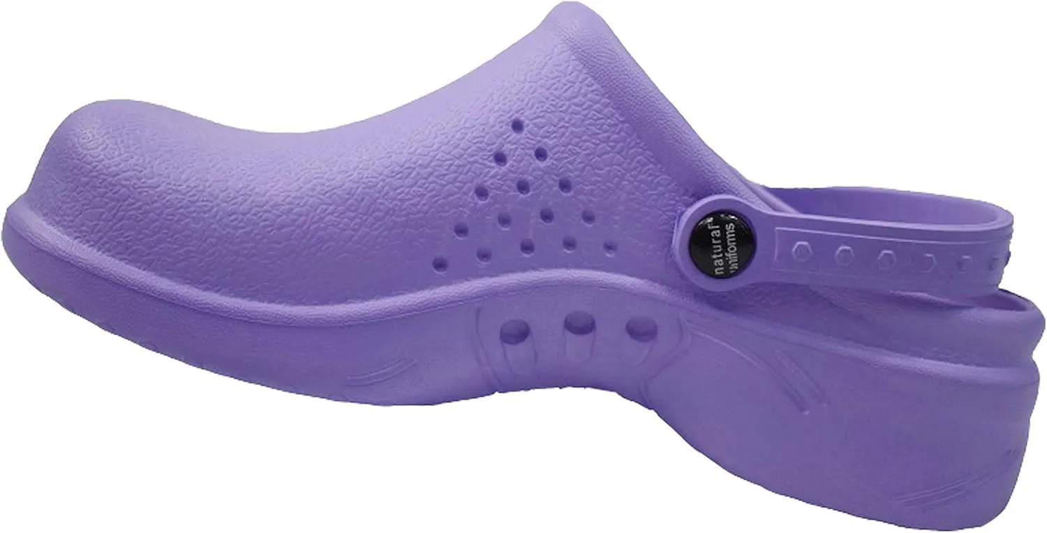 Natural Uniforms Ultralite Women's Clogs with Strap, Nursing Medical Work Mule