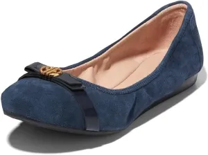 Navy Ballet Slip Client-focused service Blazer Rounded Toe Haan Flats Suede Friendly support Cole Classic Tova On