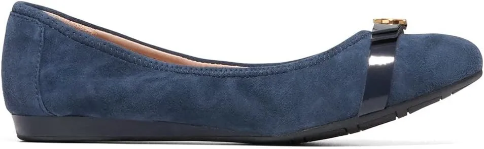 Navy Ballet Slip Client-focused service Blazer Rounded Toe Haan Flats Suede Friendly support Cole Classic Tova On