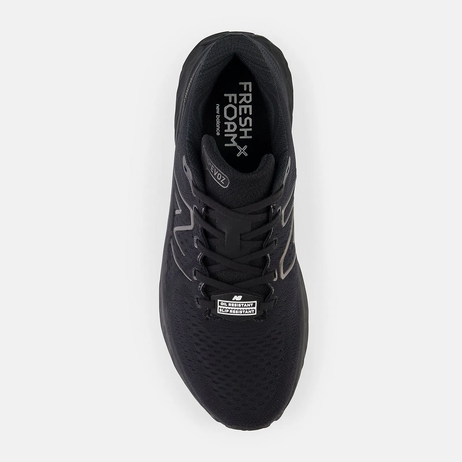 New Balance - Men's Fresh Foam x Evoz v3 Slip Resistant - Black / Black Metallic