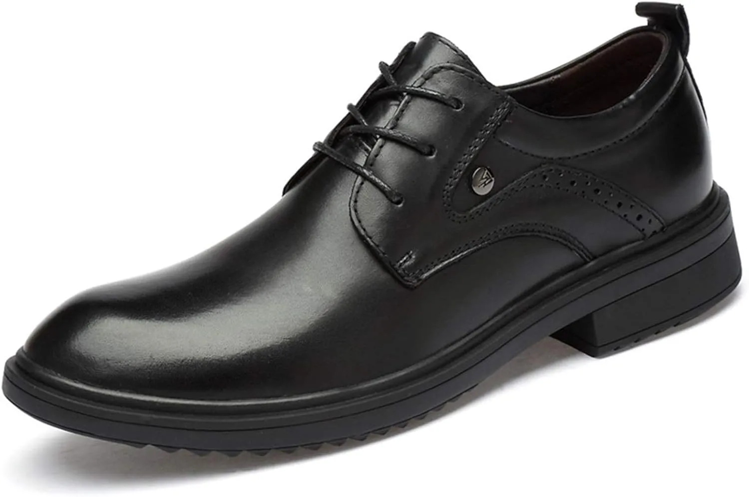 New Formal Dress Shoes for Men Lace Up Round Toe Crocodile Embossed Shoes Slip Resistant Anti-Slip Non Slip Party