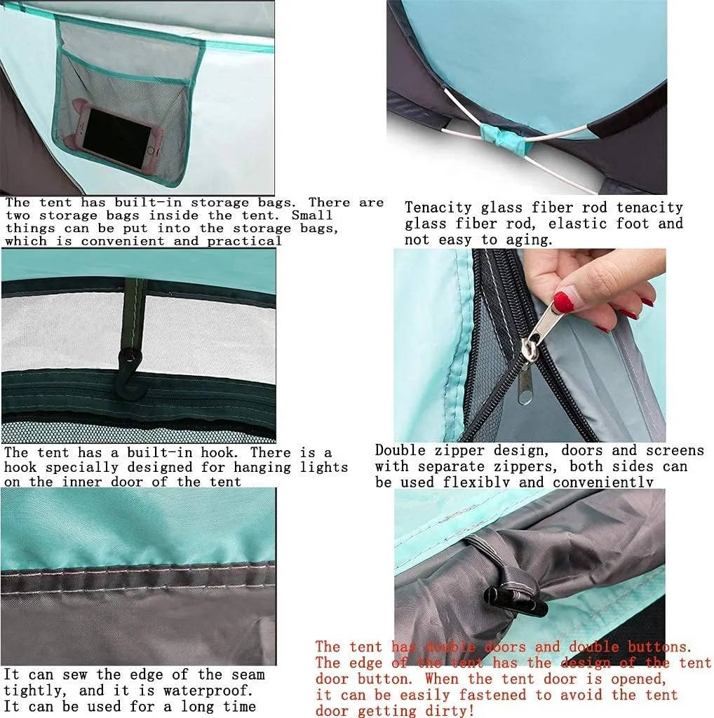 NIEH Tents Dome Frame Pop-Up Foldable Camping, to Build Picnic, Outdoor Spring Outing, Park Portable, Automatic 1 Second Speed Opening