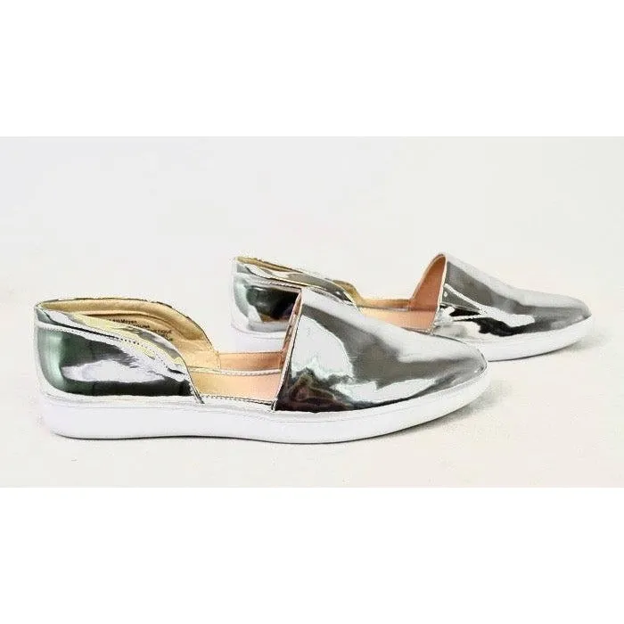 Nine West Laguna Synthetic Ballet Flat Silver 8.5