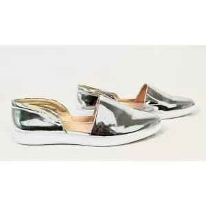 Nine West Laguna Synthetic Ballet Flat Silver 8.5