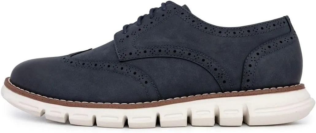 Nine West Mens Wingtip Lace Up Oxford Shoes Brogue Cushioned Dress Shoes for Men Lightweight Comfortable Italy Fashion