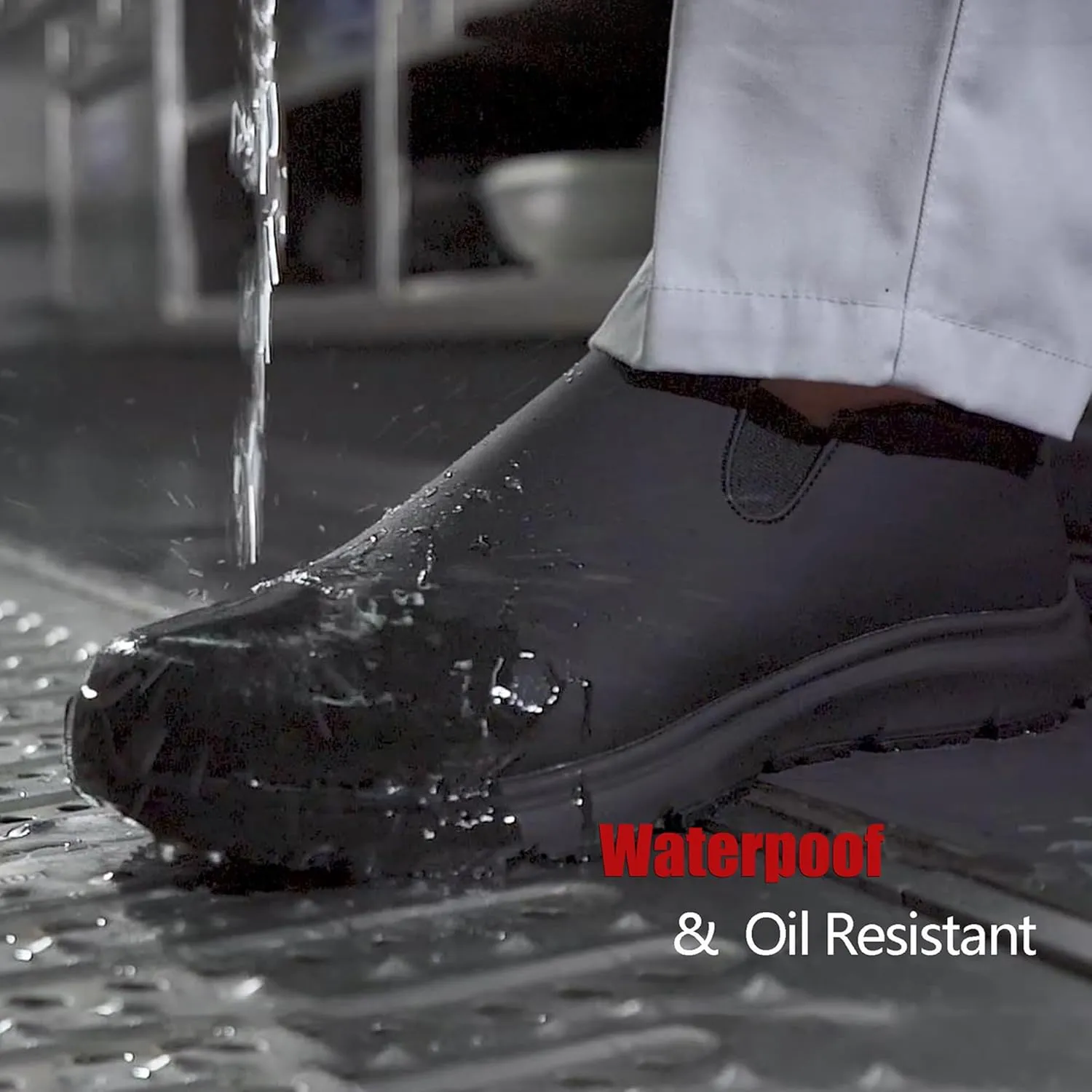 Non Slip Work Shoes for Men Women丨Waterproof & Oil Resistant Chef Food Service Shoe Zapatos de Trabajo para