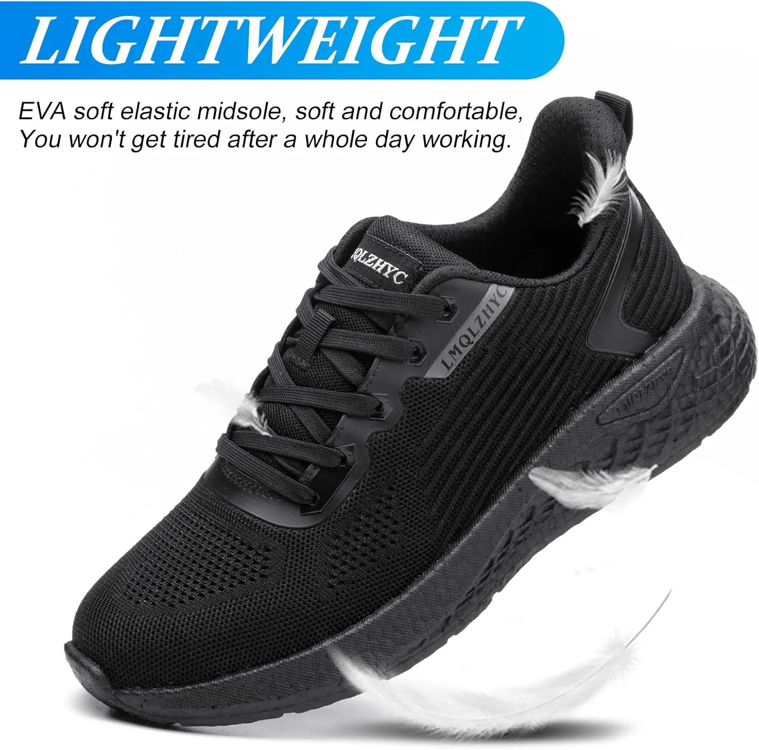 Non Slip Work Shoes Women Food Service Black Slip Resistant Lace up Shoe