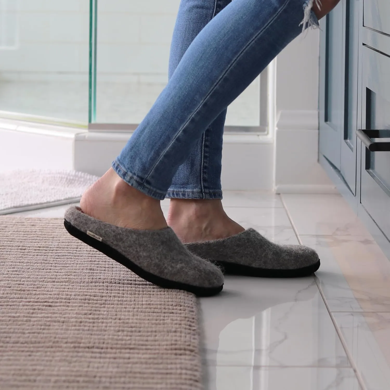 Nootkas Women's Felted Merino Wool 'Astoria' Mule House Slipper
