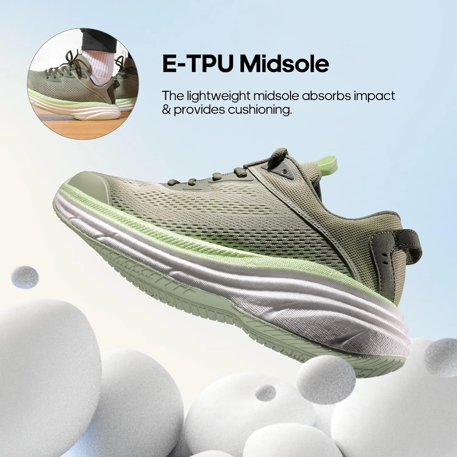 NORTIV 8 Men's Running Walking Tennis Shoes Comfortable Cushioning Non-Slip Breathable Athletic Gym Workout Cross Trainer Jogging Sneakers