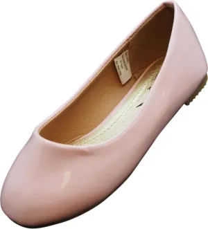 NORTY Girls Fashion Ballerina Ballet Slip On Flat Shoe Sizes Toddler to Big Kids Patent, Nubuck, Glitter