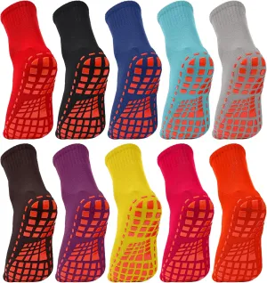 NOVAYARD Non Slip Socks Yoga Hospital Grippy Socks for Women Men Pilates Barre 10 Pairs