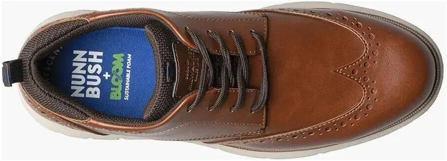 Nunn Bush Men's Stance Wingtip Oxford Brogue Detail Lightweight Comfortable Lace Up