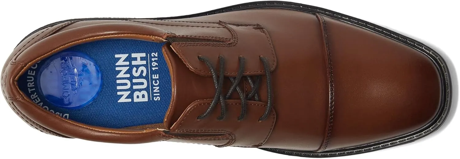 Nunn Bush Men's Stark Cap Toe Oxford Leather Business Formal Derby Dress Casual Lace-up